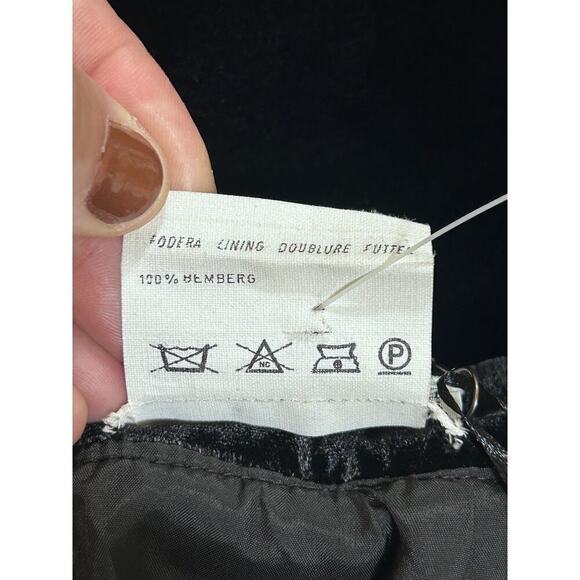 VTG Valentino Miss V Skirt 42 Velvety Black Straight Career Office Siren Modest - Picture 5 of 7